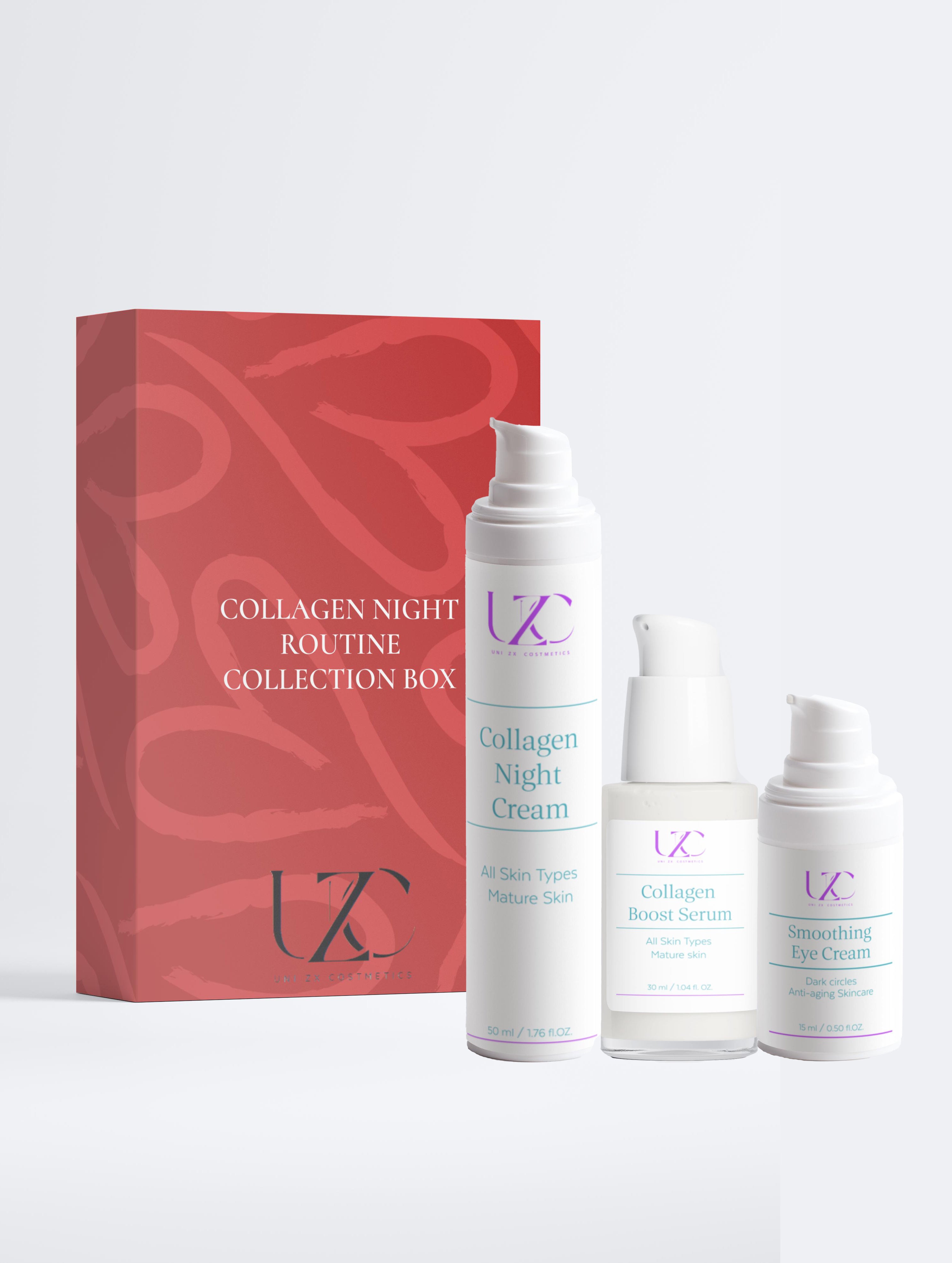 Collagen Night Routine Box – Anti-Ageing & Hydration – UNIZXC