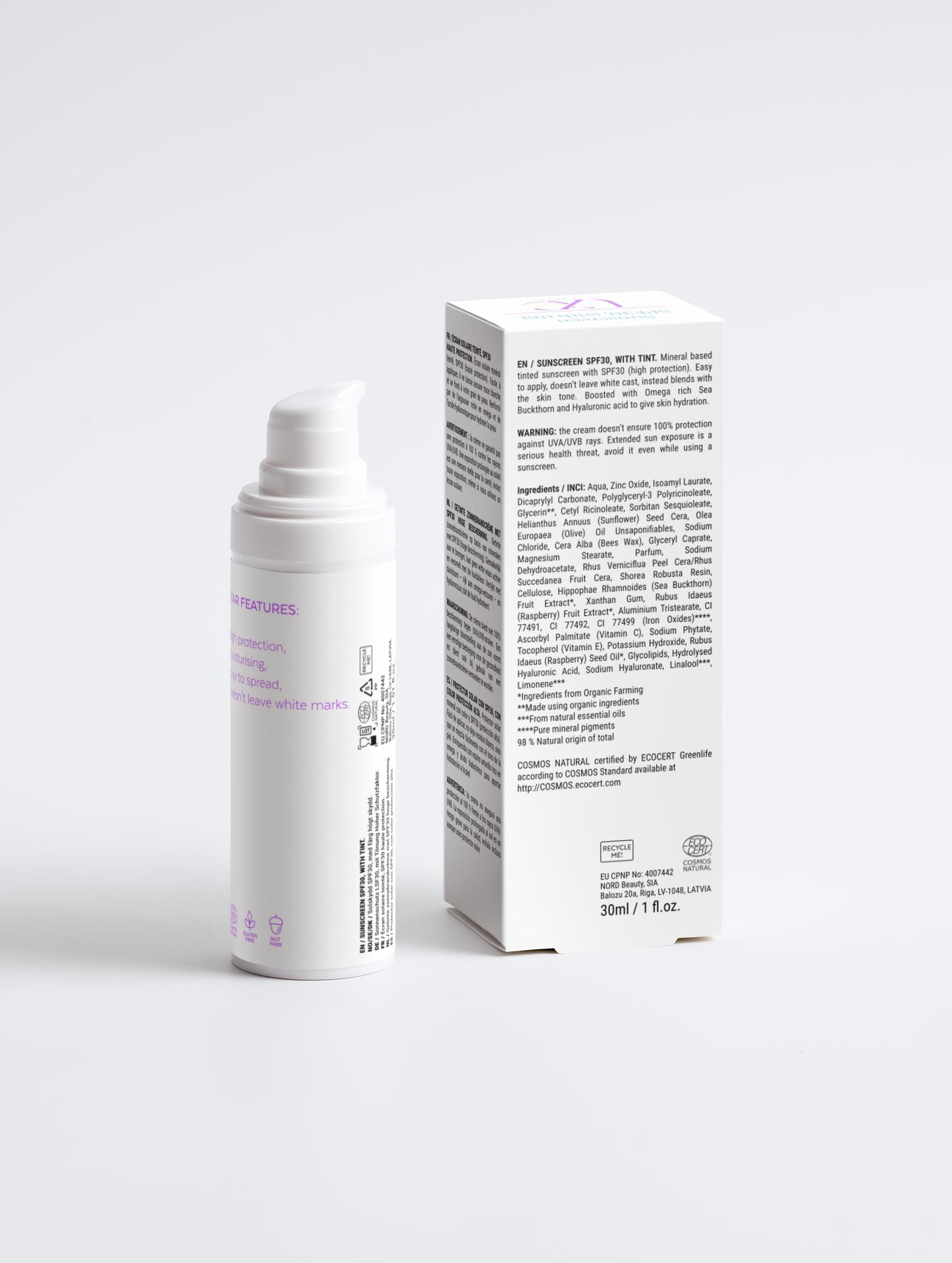 Sunscreen SPF30 with tint