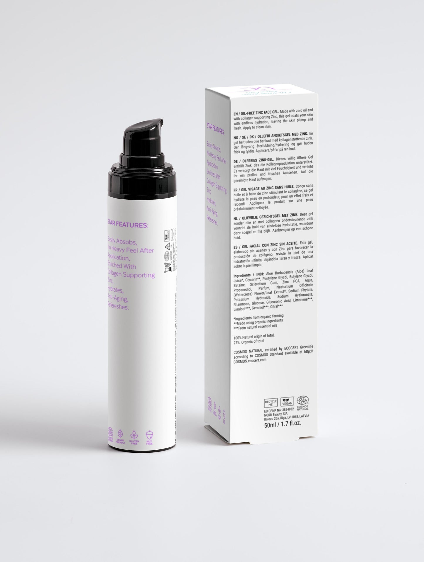 Oil-Free Zinc Face Gel for Men