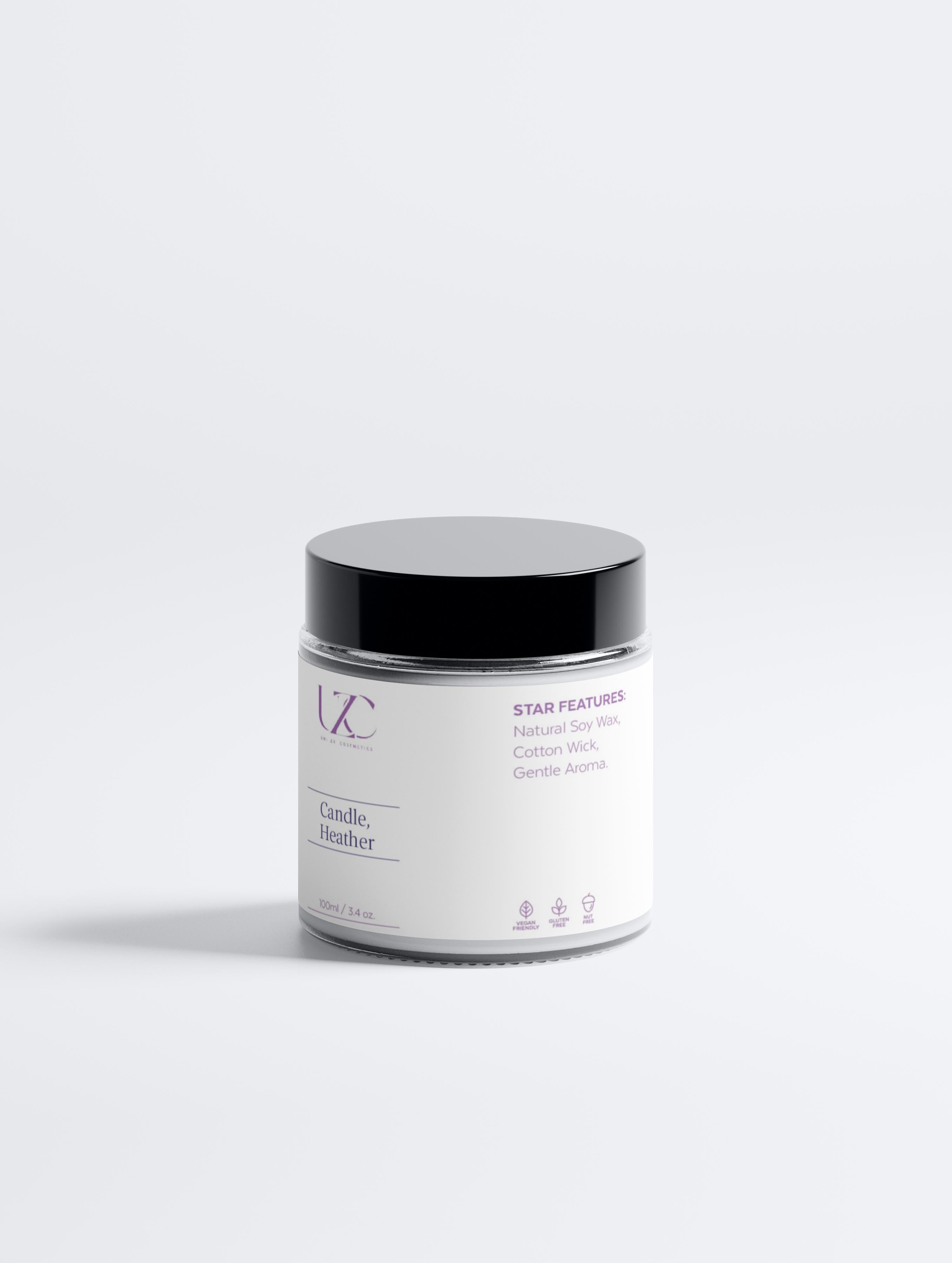 Heather Soy Wax Candle – Calming Natural Scent – UNIZXC Cosmetics