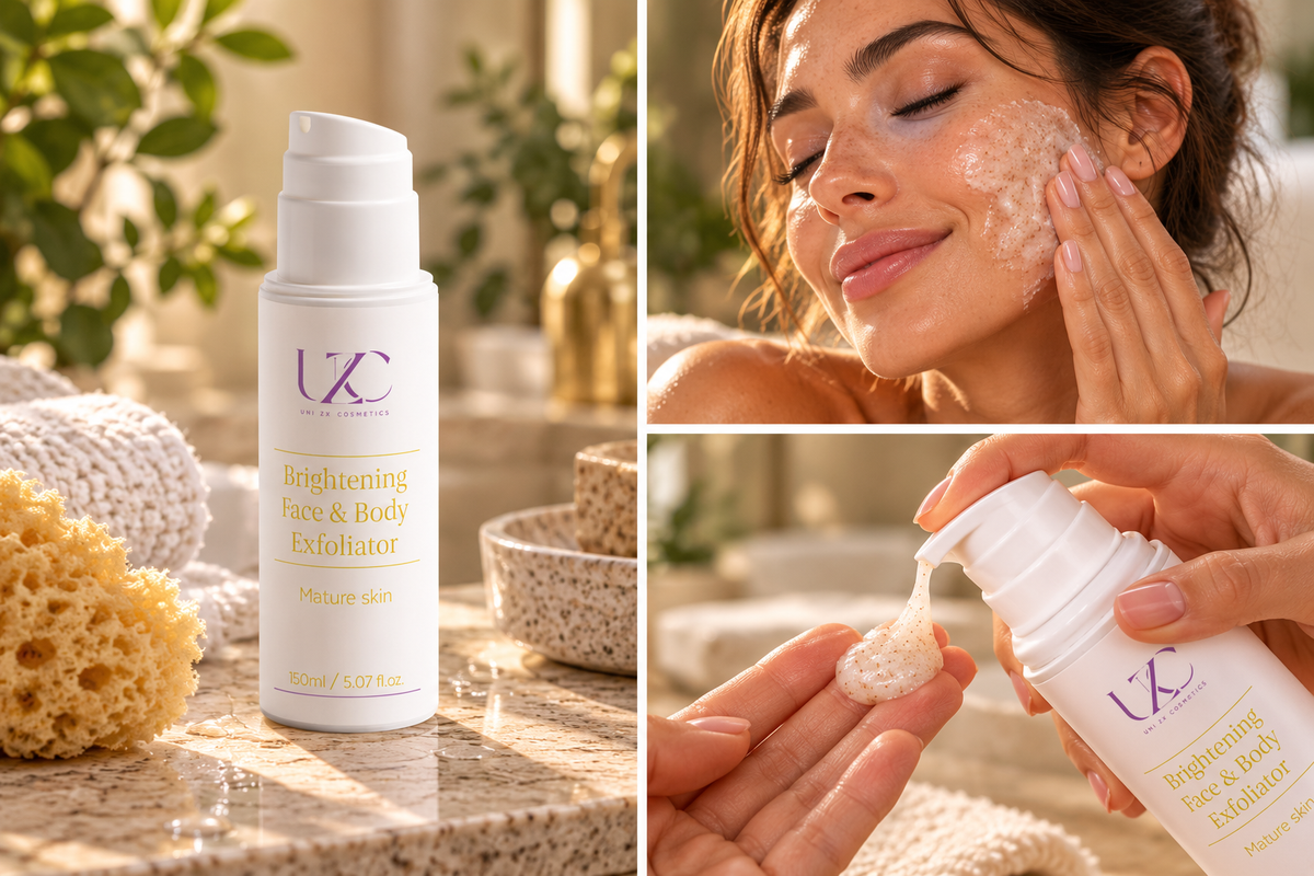 Brightening Face & Body Exfoliator with Kojic Acid