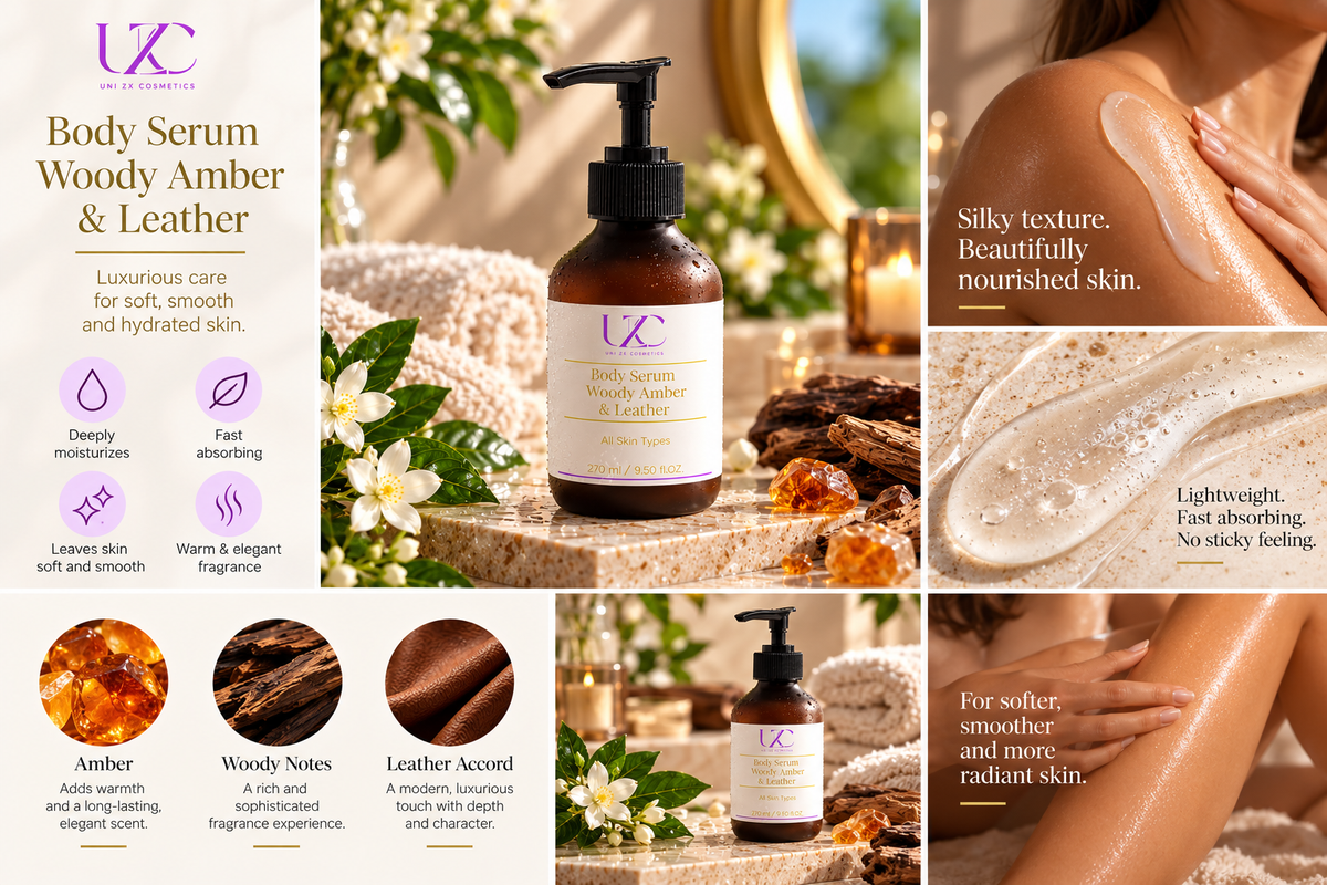 Silk Skin Body Serum – Holz-Bernstein- und Lederduft