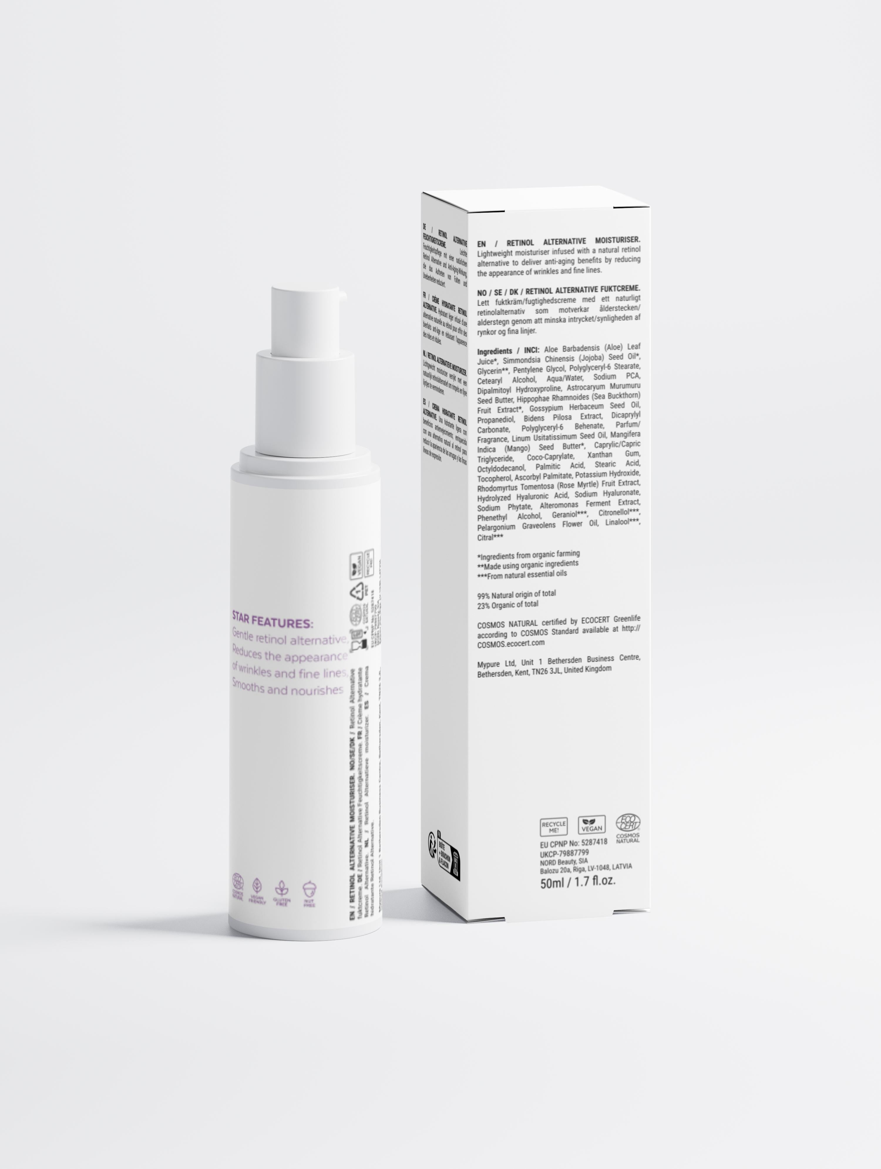 Feuchtigkeitscreme mit Retinol-Alternative