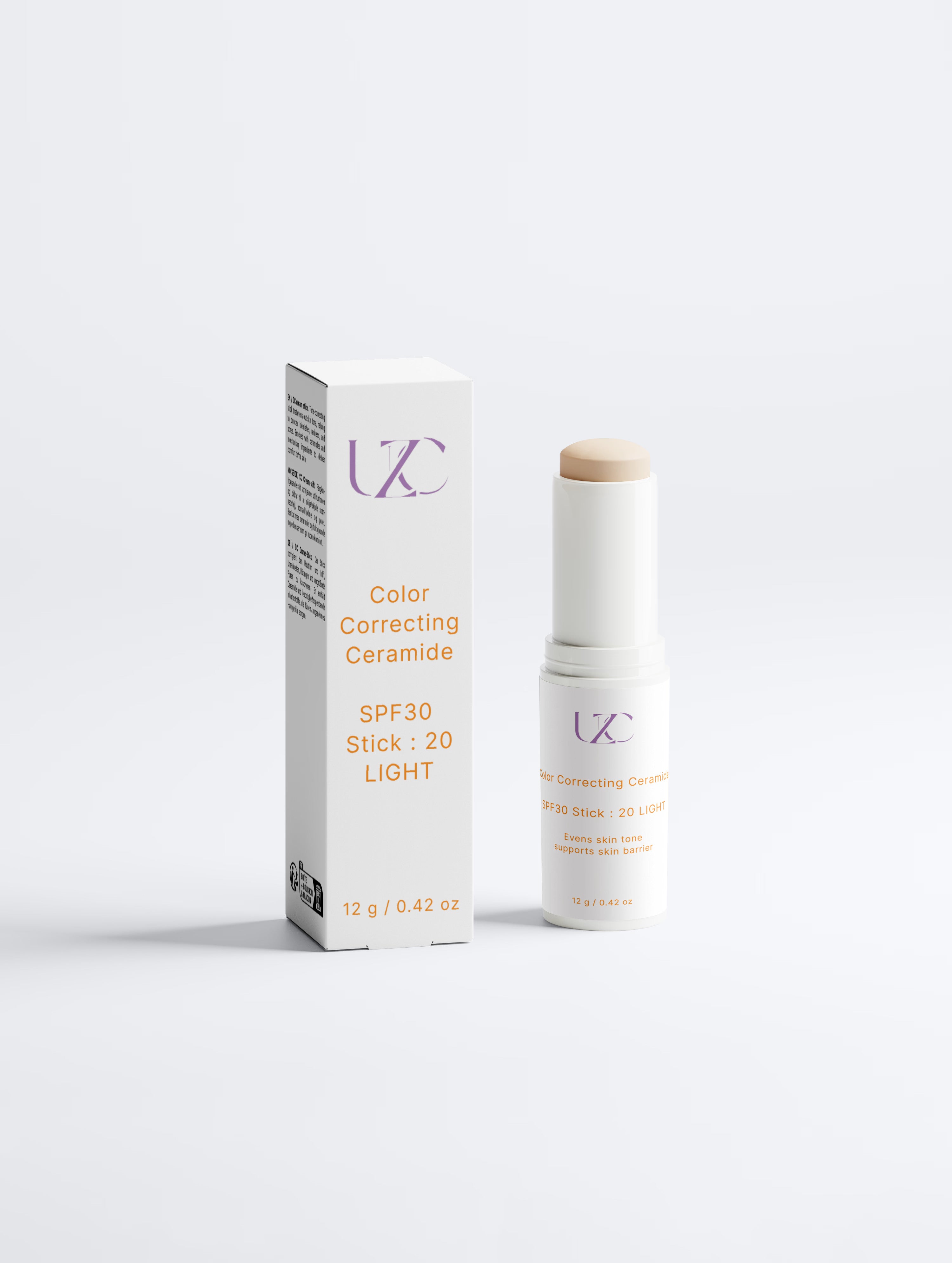 Färgkorrigerande ceramid SPF30-stift: 20 ljus