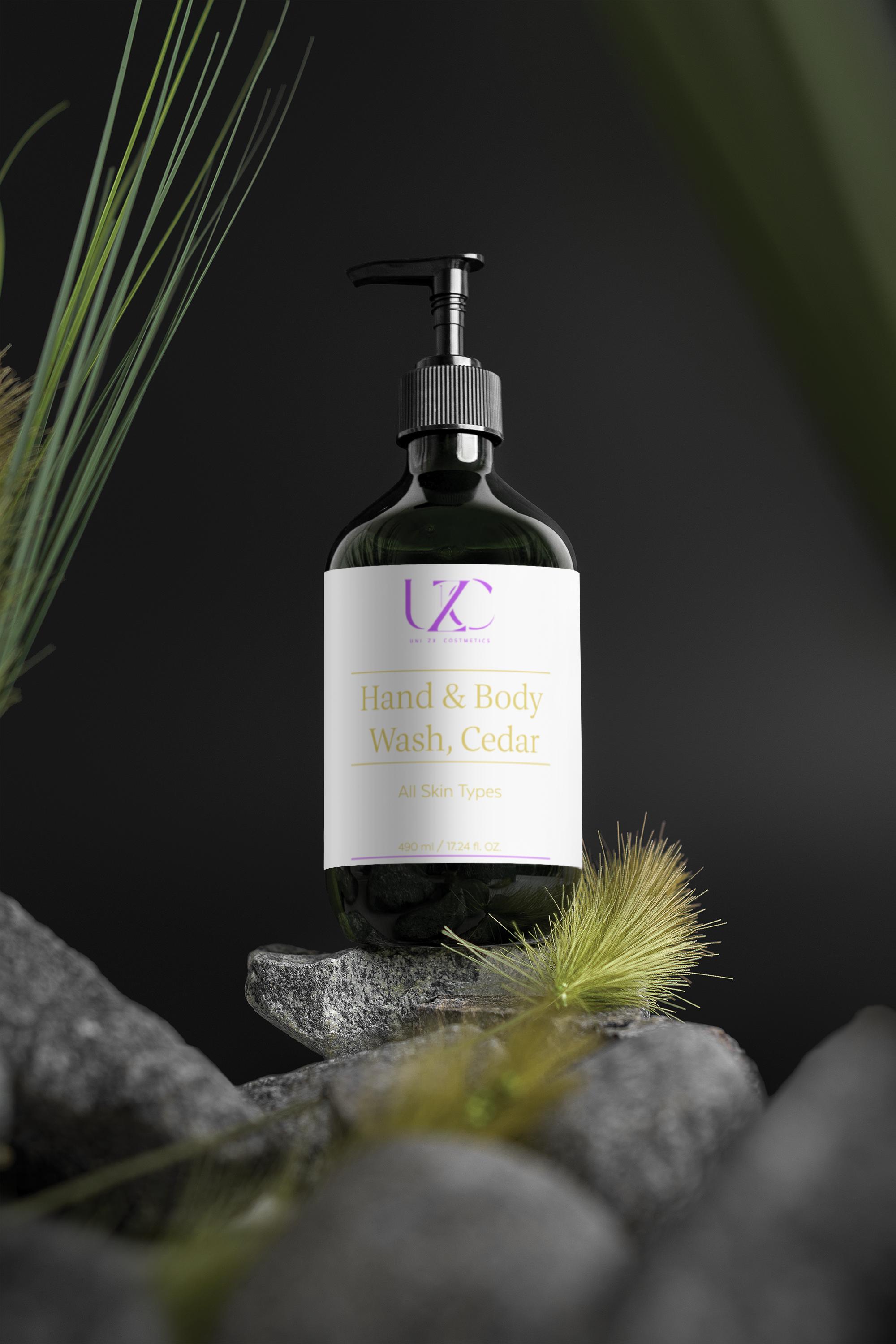 Peppermint & Dark Cedar Hand & Body Wash – Hydrating, Fresh & Gentle